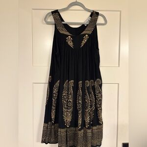 BELMA New York Black and Gold Gorgeous Print Sun Dress